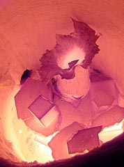 Vase by Adrian Castelo in the Raku kiln