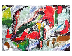 Earty Bloods - Monoprint by George Cramer