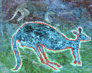 Blue Kangaroo by Jon Bock