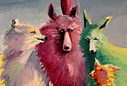 Coyote Family by Penny Otwell