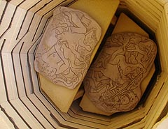 Dry greenware ready to bisque in the electric kiln