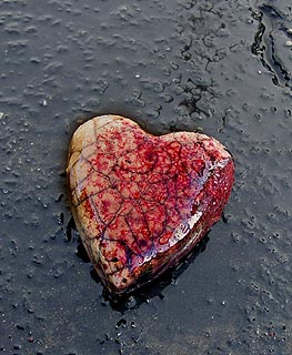 Raku heart by David Caris